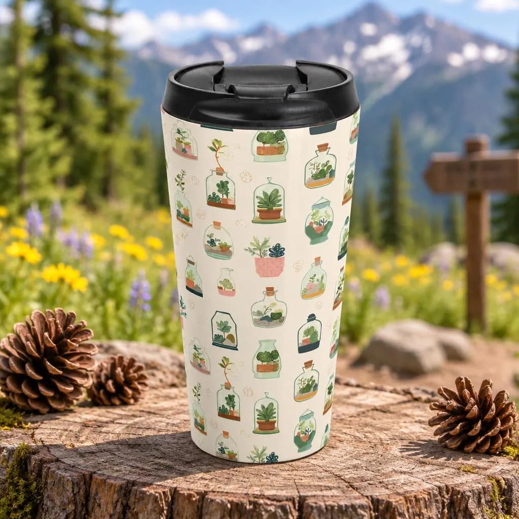 Terrarium Pattern Travel Mug