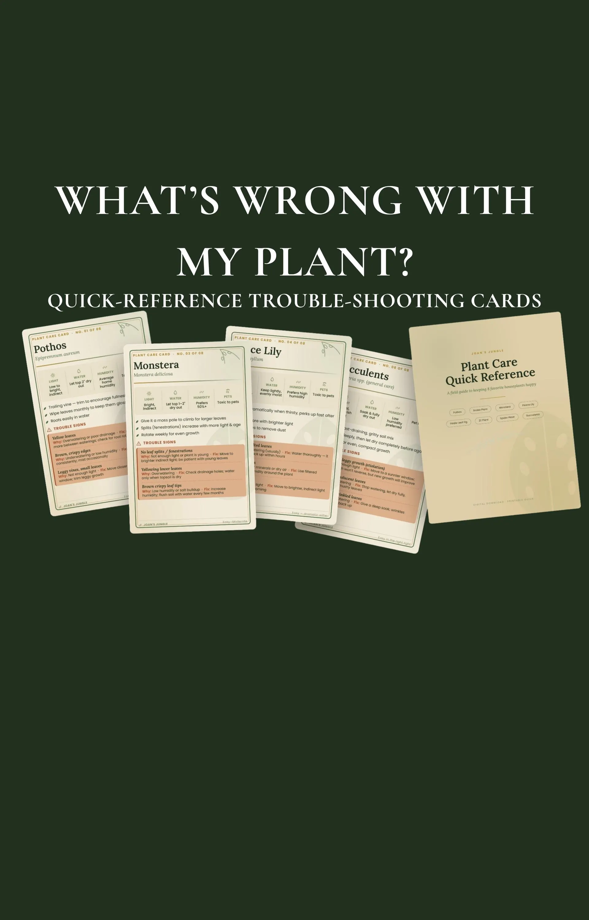 Houseplant Care Cheat Sheets – Printable Plant…