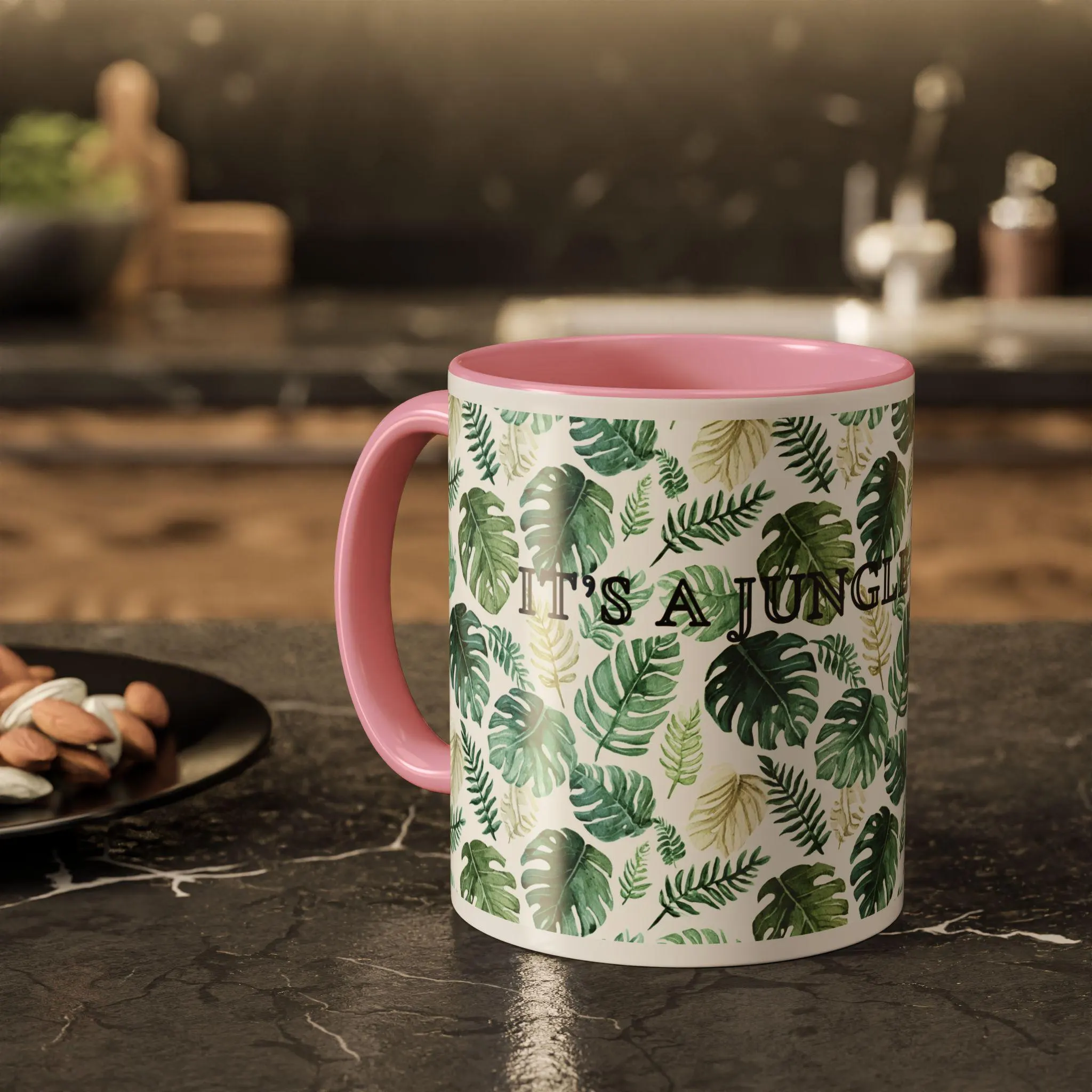 Jungle Leaf Pattern Mug
