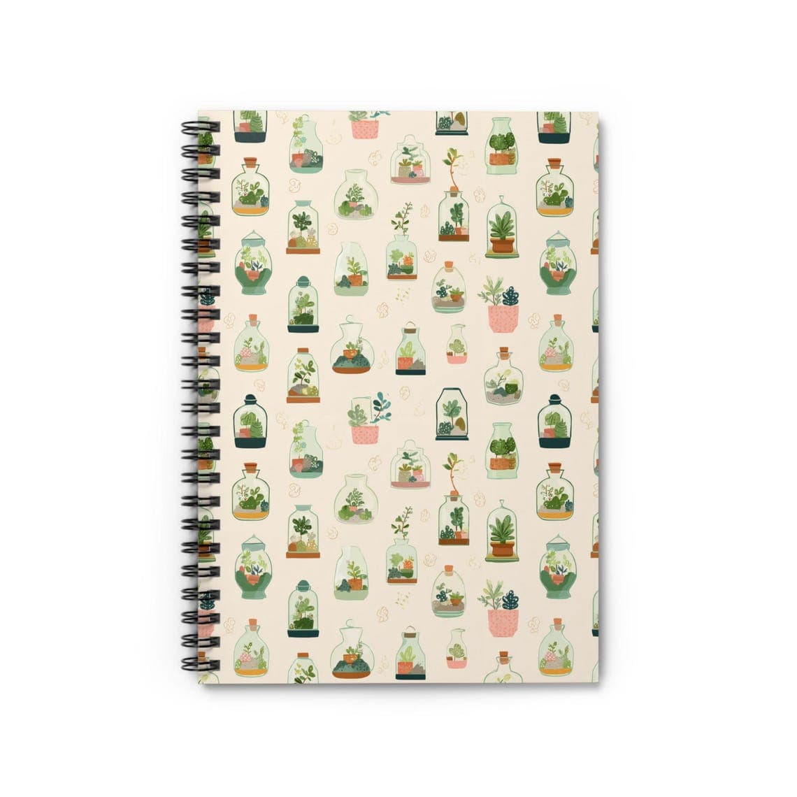 Mini Terrariums Pattern Spiral Notebook