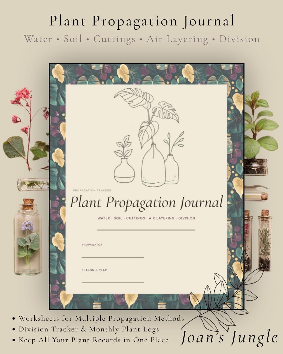 Plant Propagation Journal Printable Houseplant Propagation…