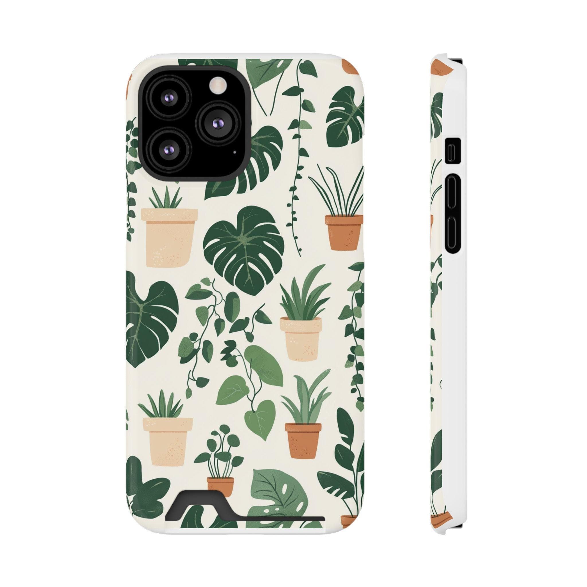 iPhone or Samsung Potted Houseplants Phone Case with Card…