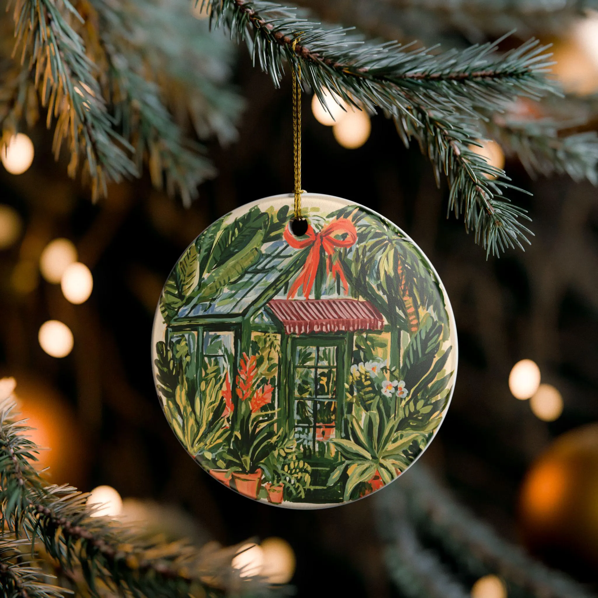 Greenhouse Illustration Ornament