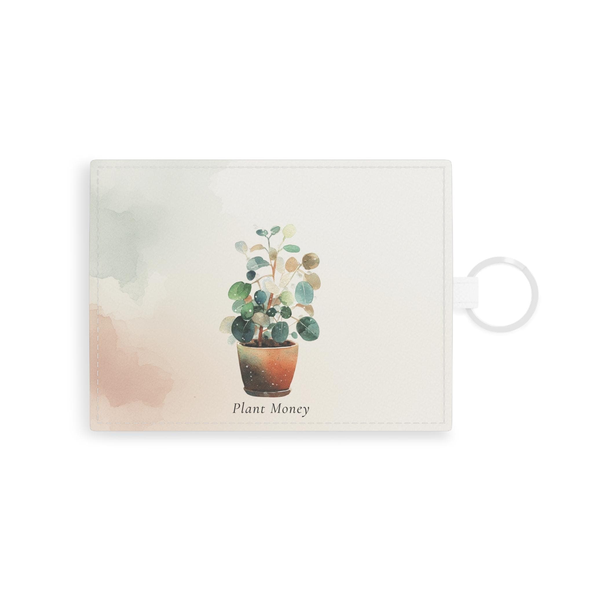 Pilea (Money Plant) Plant Money Watercolor Card Holder — image 1 of 5