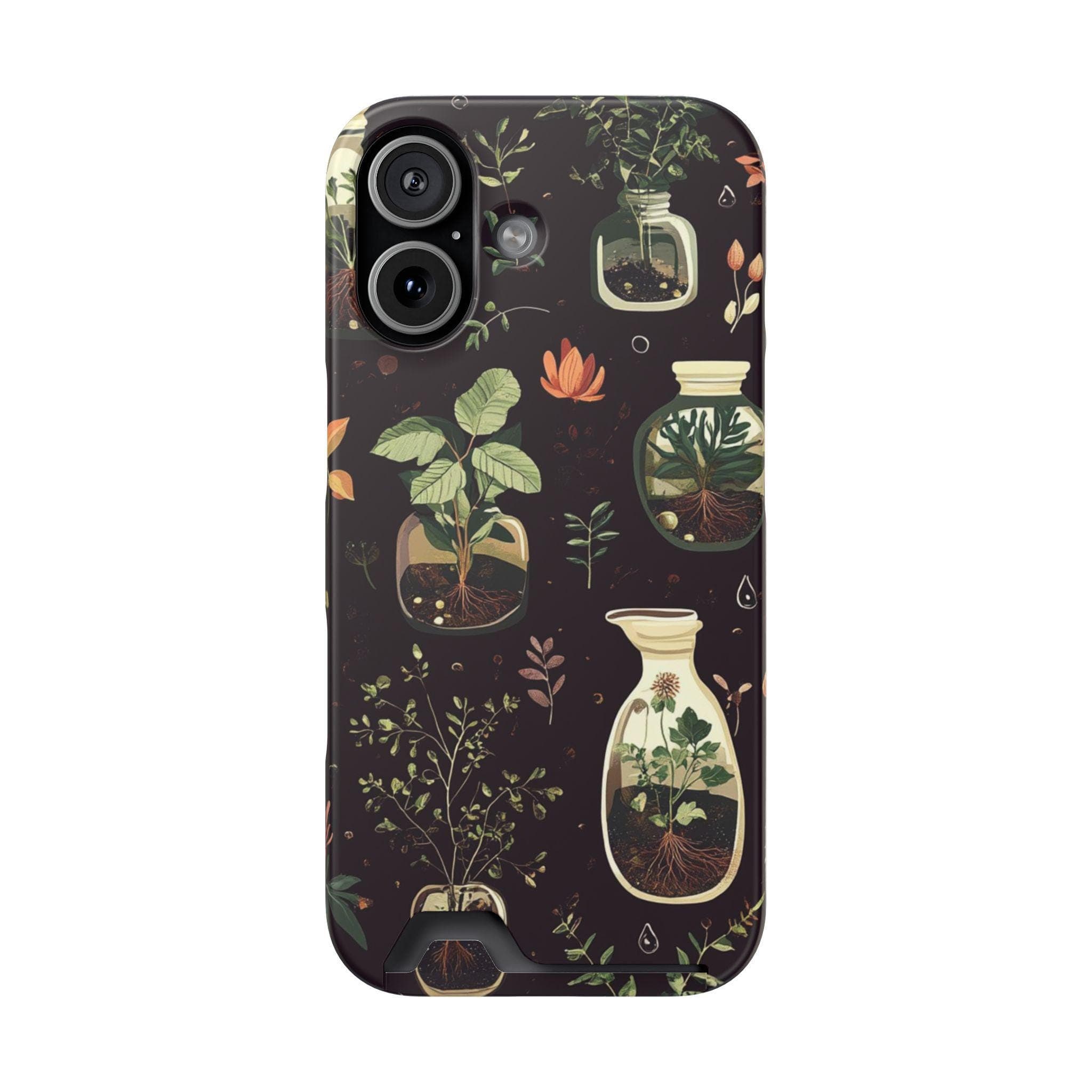 iPhone or Samsung Botanical Terrarium Phone Case with Card… — image 1 of 12