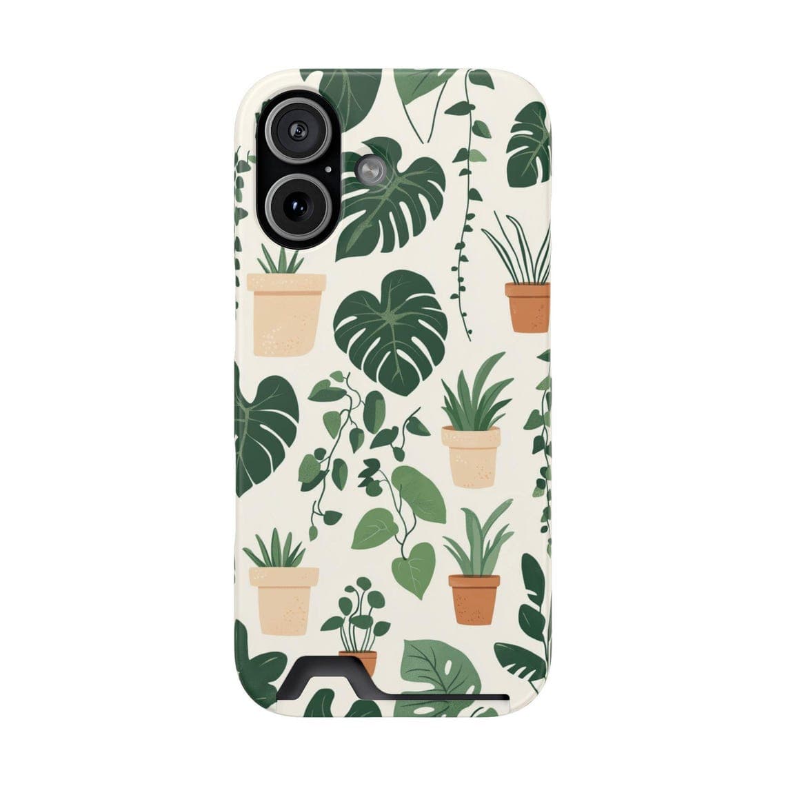 I phone 17 with Cardholder Monstera Potted Houseplants…