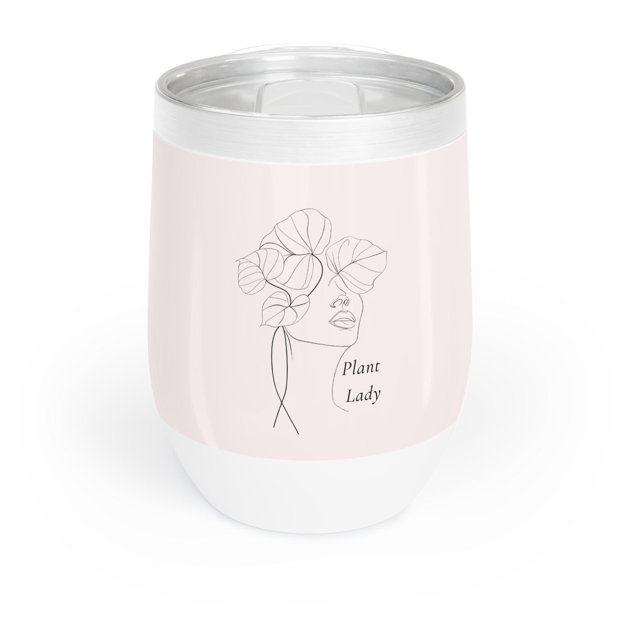 Plant Lady Botanical Line Art Chill Wine Tumbler