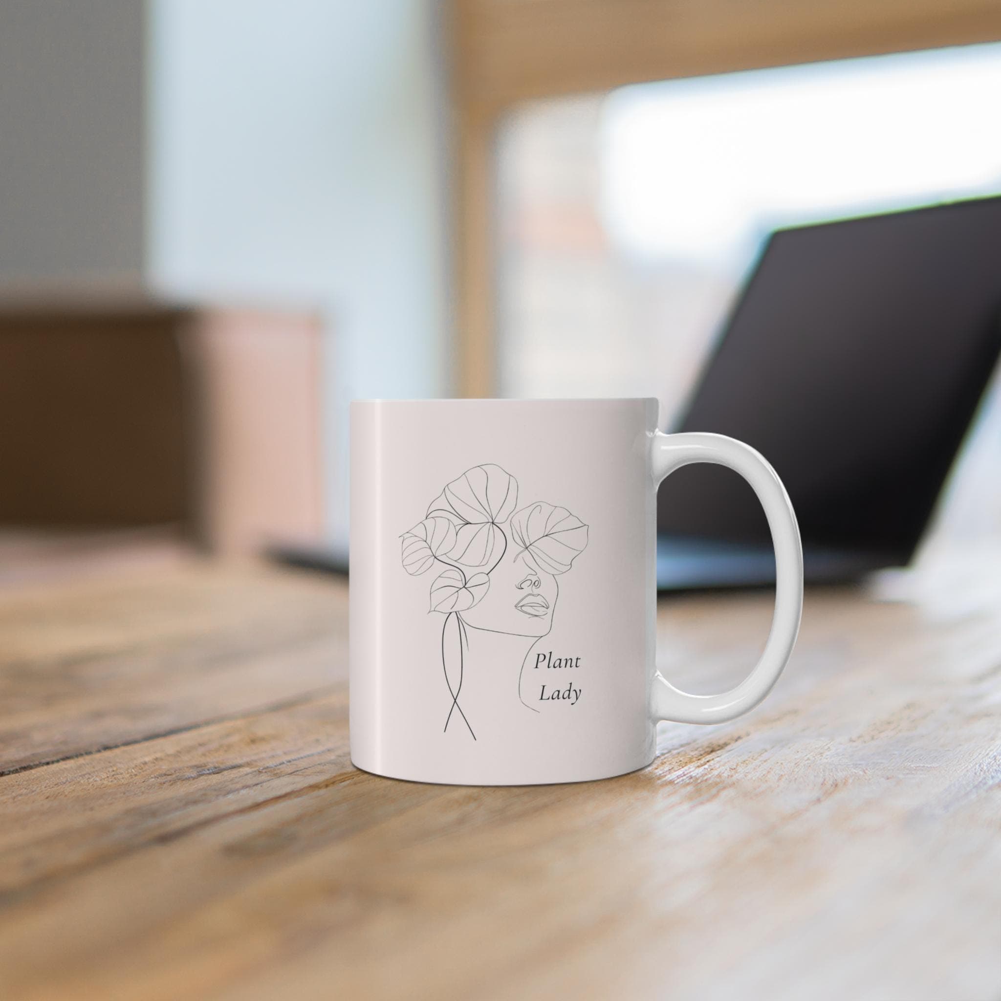 Minimal Blush Pink Plant Lady Mug 11oz