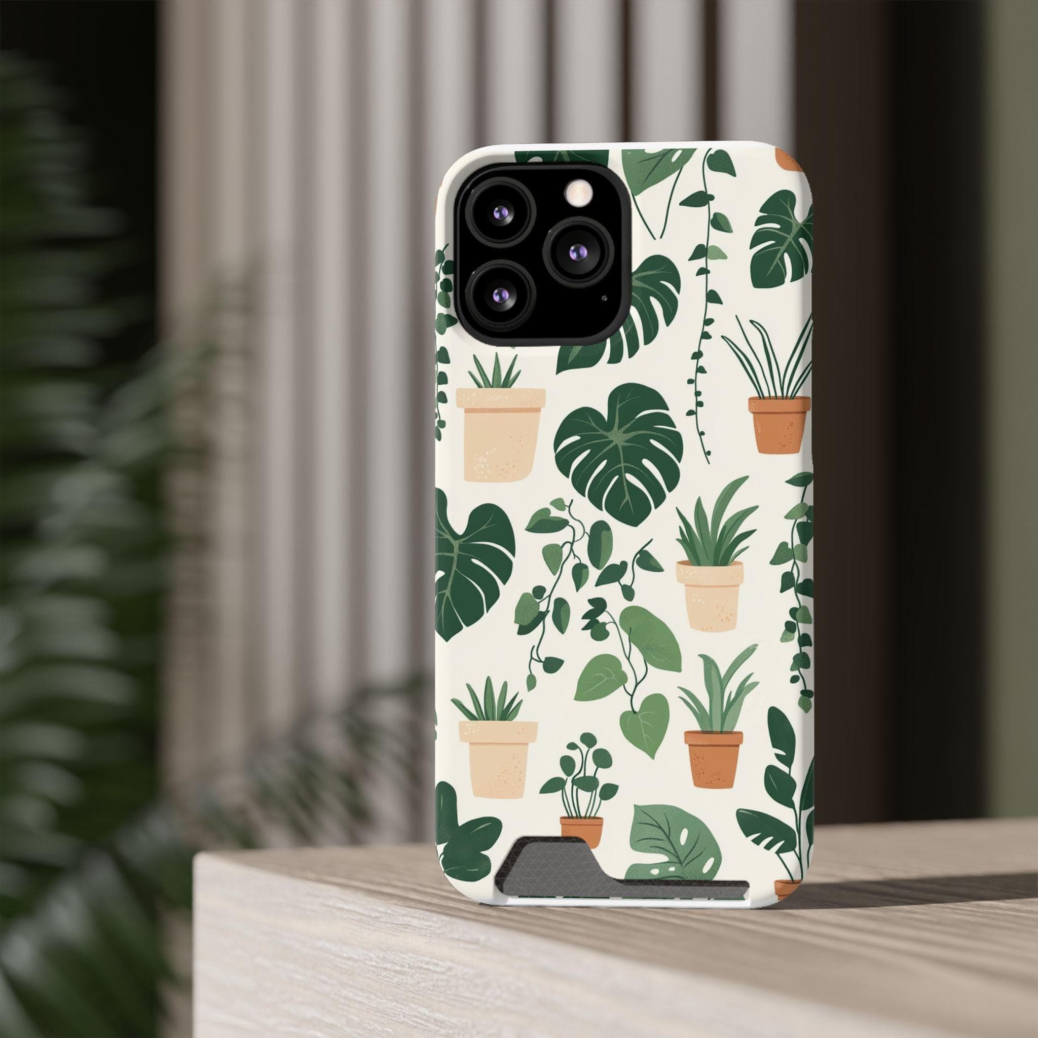 iPhone or Samsung Potted Houseplants Phone Case with Card…