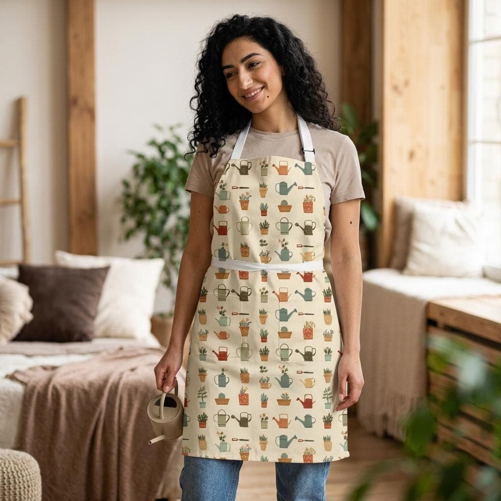 Watering Cans & Potted Plants Apron