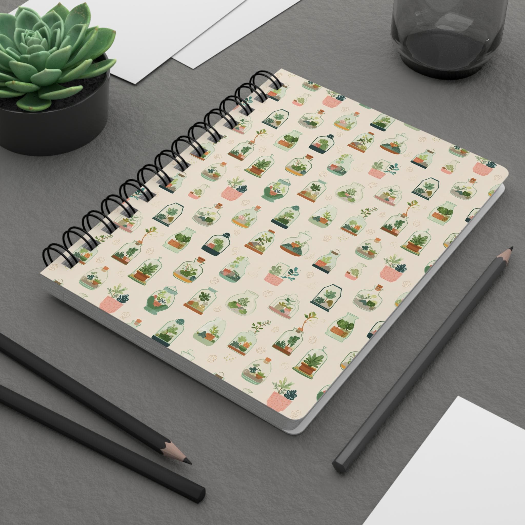 Terrarium Pattern Spiral Notebook